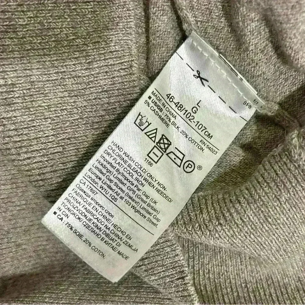 Banana Republic Luxury Blend V-Neck Sweater Silk Cashmere Cotton Size L